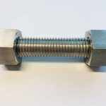 stud බෝල්ට් c / w 2 බර හෙක්ස් බෝල්ට්