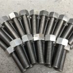 254smo uns s31254 en1.4547 බෝල්ට් සහ ඇට වර්ග 1-1 / 2 ”-8unx180mm නූල් පොල්ල